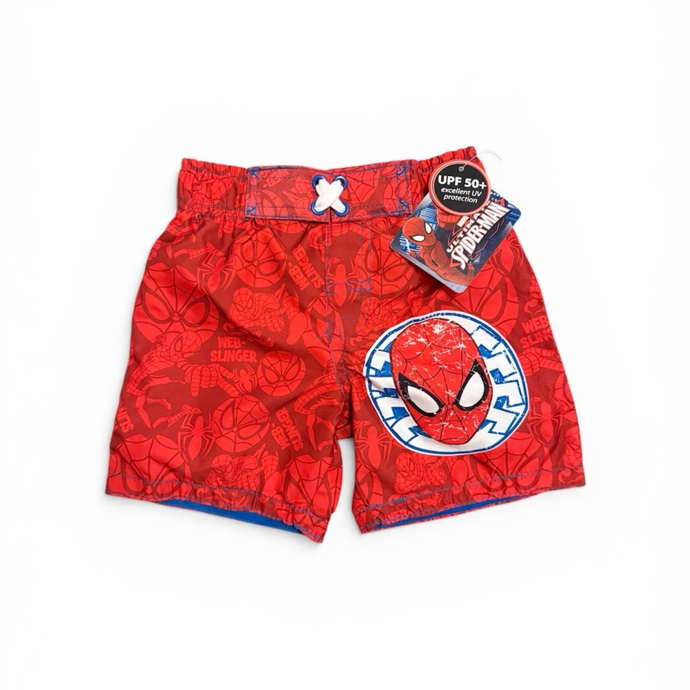 Marvel Red Spider-Man Boys Swim Trunks 18-24mo
